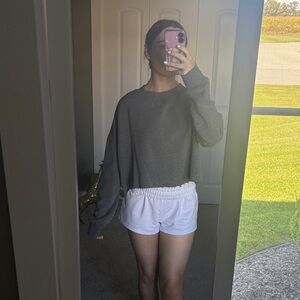 Gray Cropped Sweatshirt